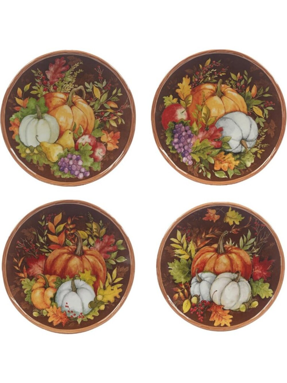 Certified International Harvest Blessings 8.5" Salad/Dessert Plate, Multicolor